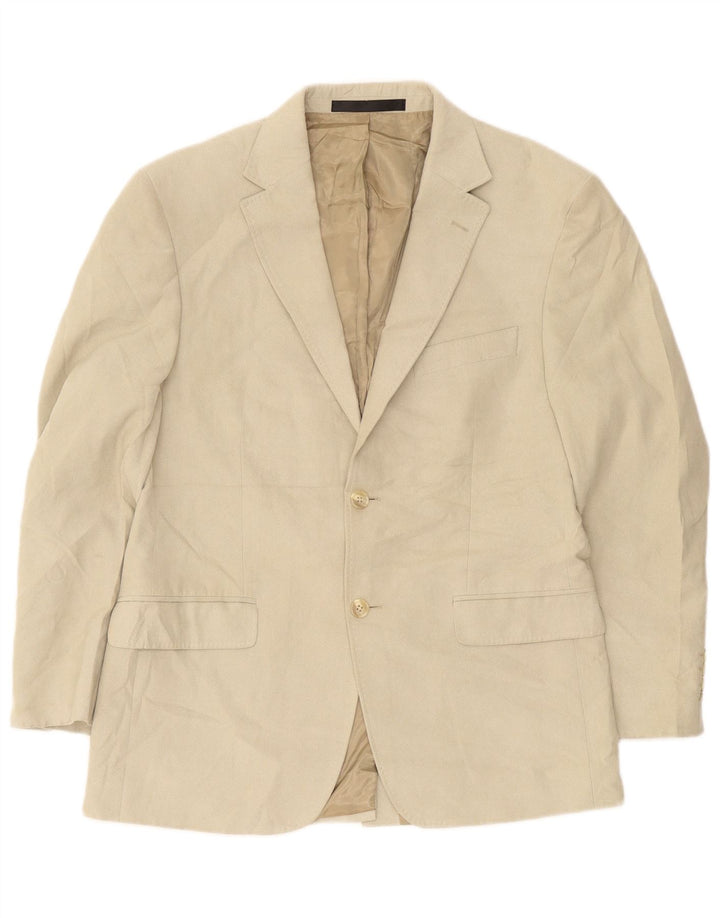 Marks & Spencer Herre Short 2 Button Blazer Jacket UK 38 Medium Beige
