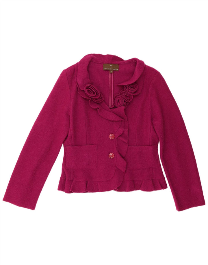 Fenn Wright Manson Dame 2 Button Blazer Jacket UK 16 Large Pink Floral
