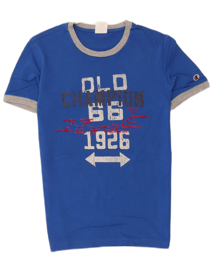 Champion Herre grafisk T-shirt top lille blå farveblok