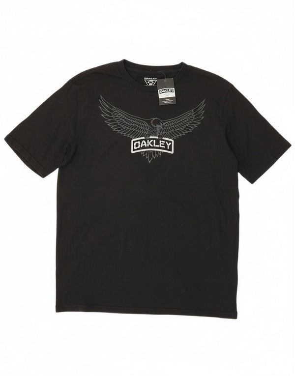 Oakley Herre Grafisk T-Shirt Top Medium Sort
