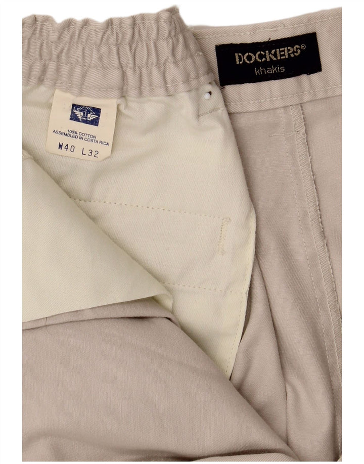 Dockers Herre Khakis Pegged Chino Bukser W40 L28 Grå Bomuld