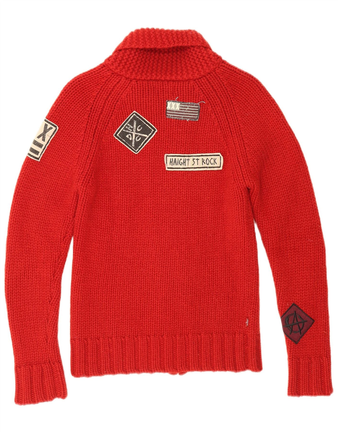 LEVI'S piger grafisk cardigan sweater 10-11 år Lille rød uld
