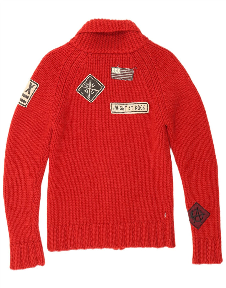 LEVI'S piger grafisk cardigan sweater 10-11 år Lille rød uld