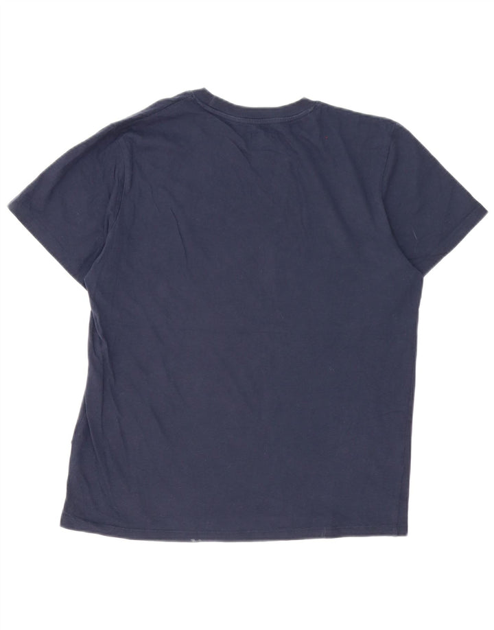 Jack & Jones Herre grafisk T-shirt Top Medium Marineblå Bomuld