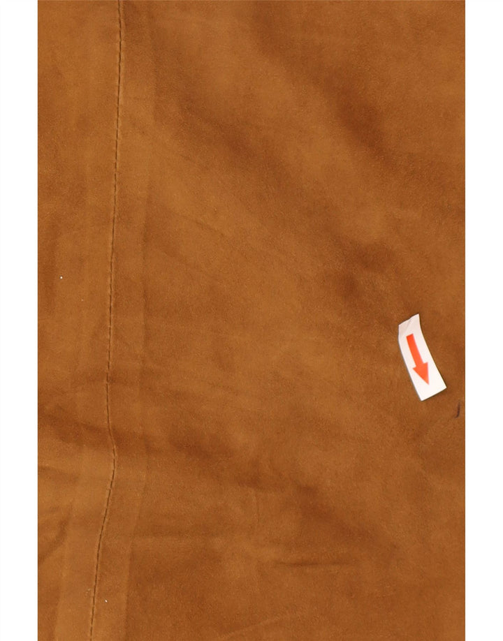 Vintage oversized ruskindsfrakke IT 50 XL brunt læder til kvinder