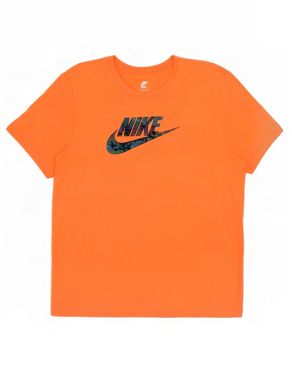 Nike grafisk t-shirt til mænd, medium orange bomuld