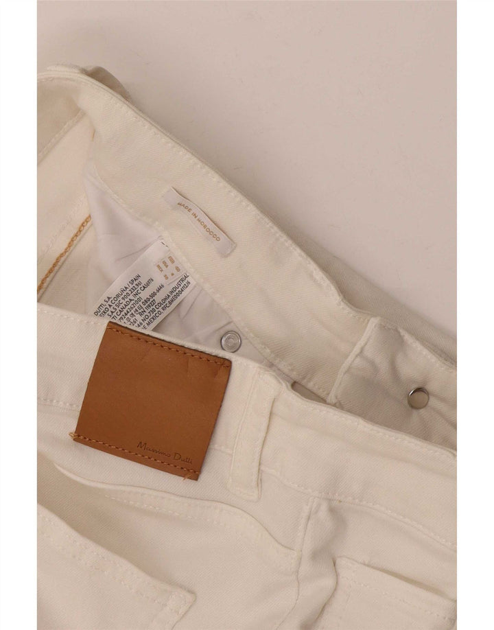 Massimo Dutti Dame Bootcut Jeans EU 40 Medium W30 L34 Hvid Bomuld