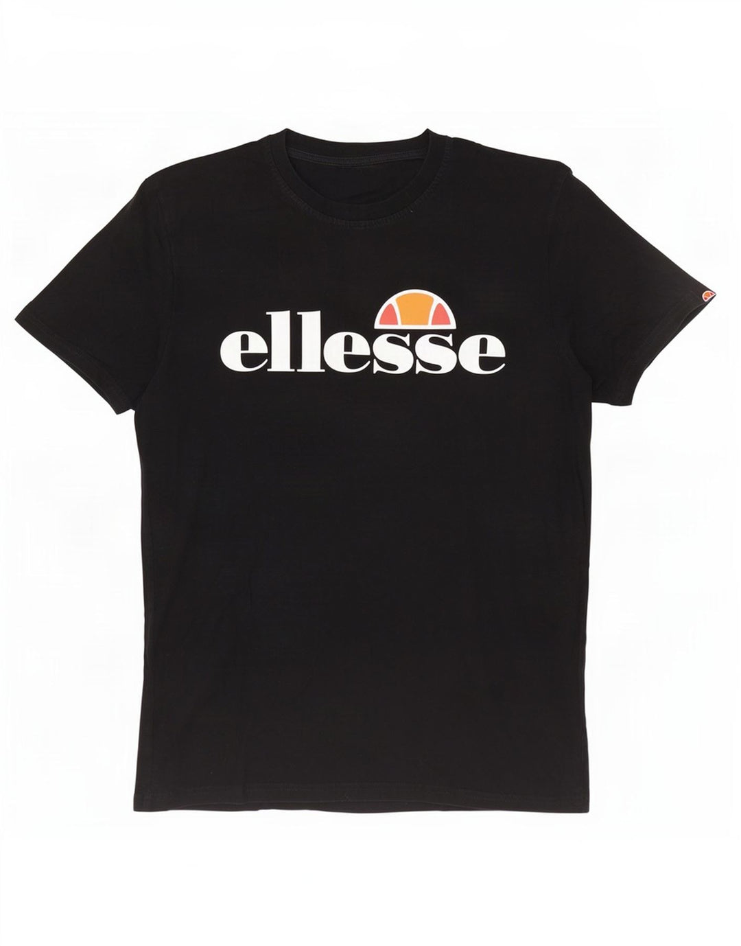 Ellesse Herre Grafisk T-Shirt Top Stor Sort Bomuld
