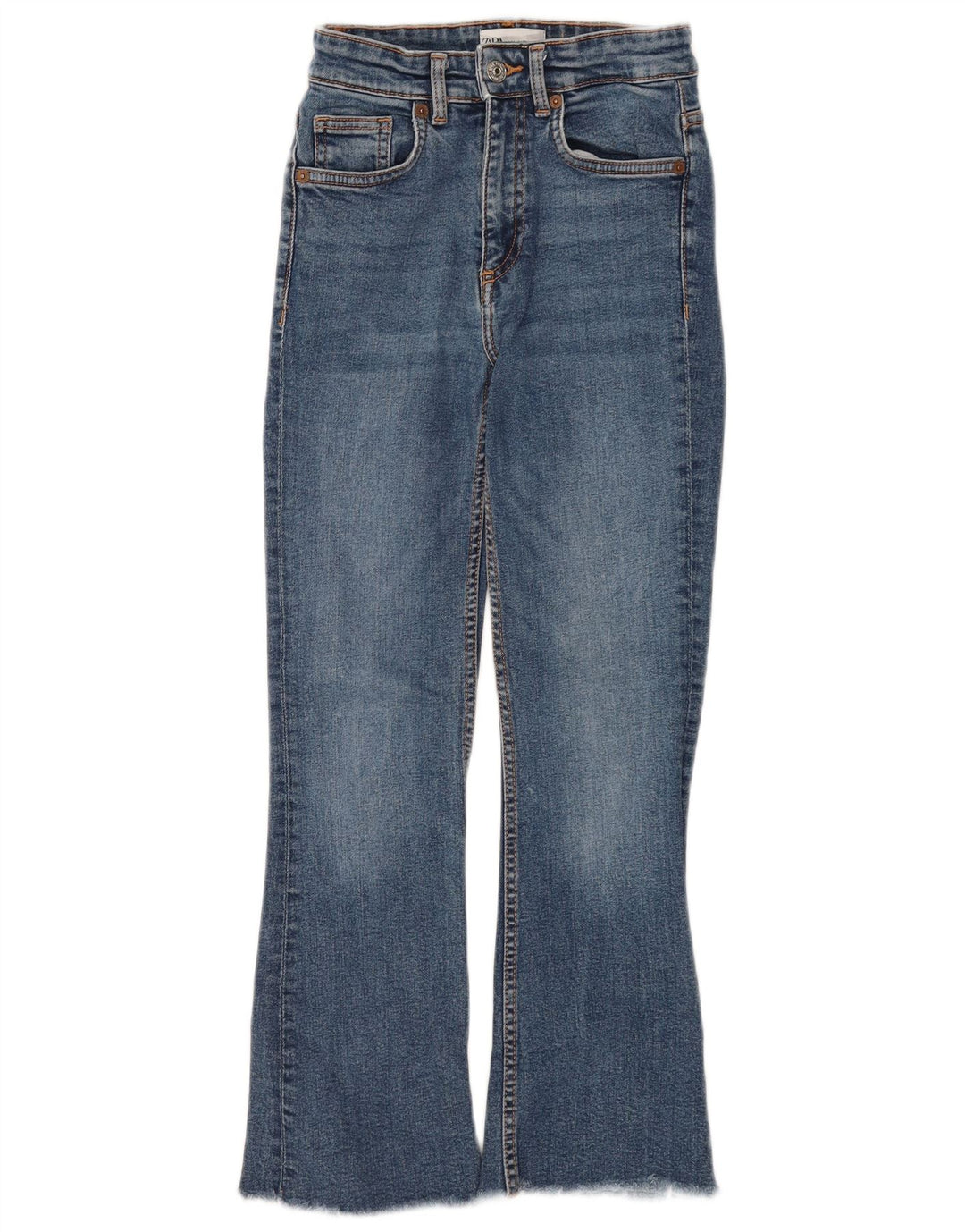 Zara Dame Bootcut Jeans EU 34 2XS W24 L26 Blå