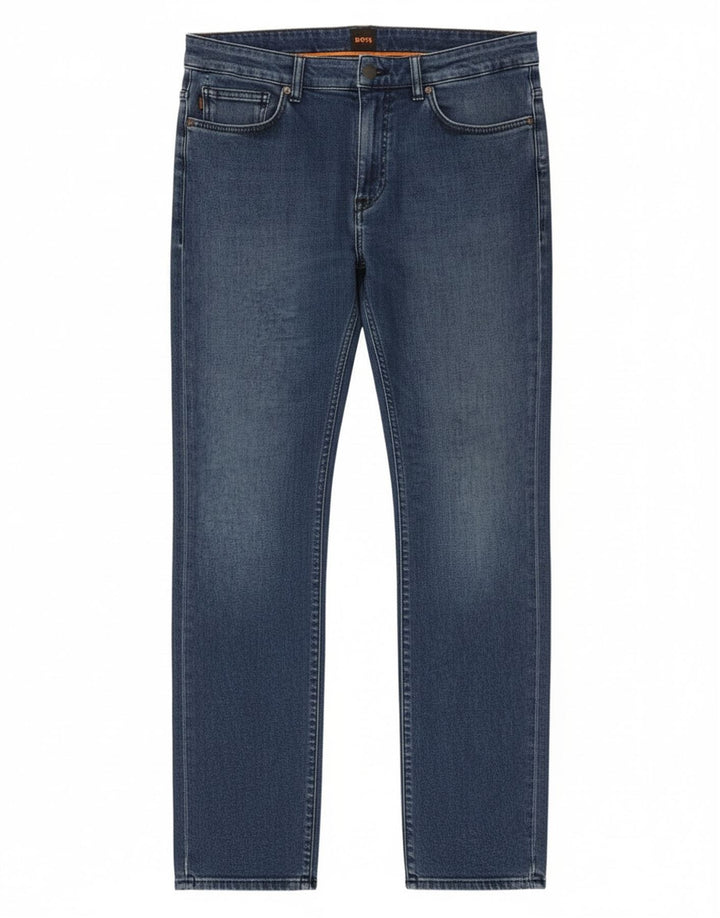 Hugo Boss Herre Slim Jeans W32 L34 Blå Bomuld