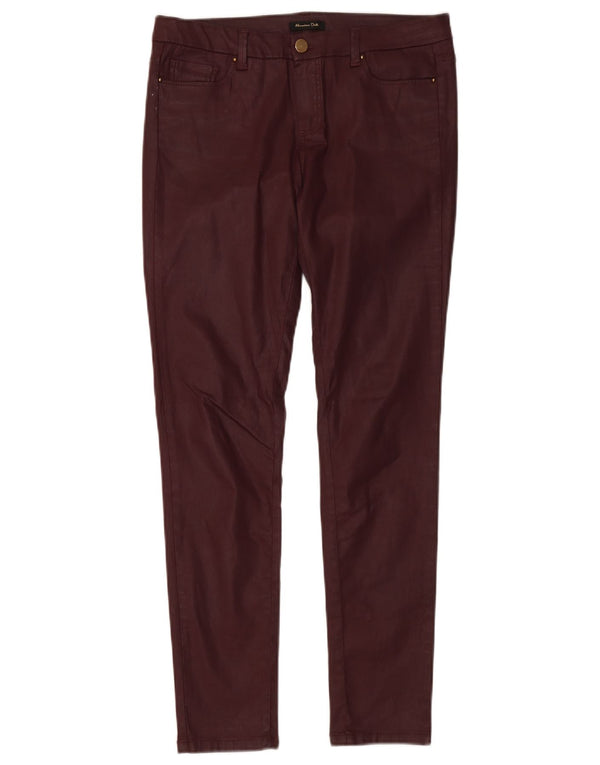 Massimo Dutti Voksede fritidsbukser til kvinder EU 40 Medium W32 L30 Burgundy