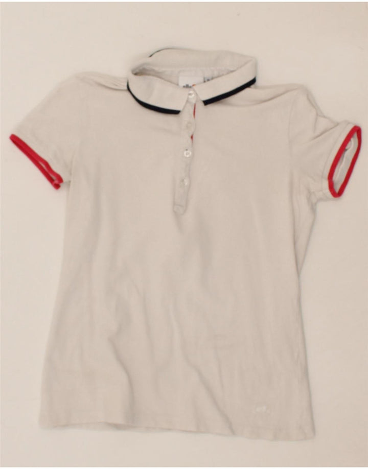 ELLESSE Womens Polo Shirt UK 10 Small White Cotton Vintage Ellesse and Second-Hand Ellesse from Messina Hembry 