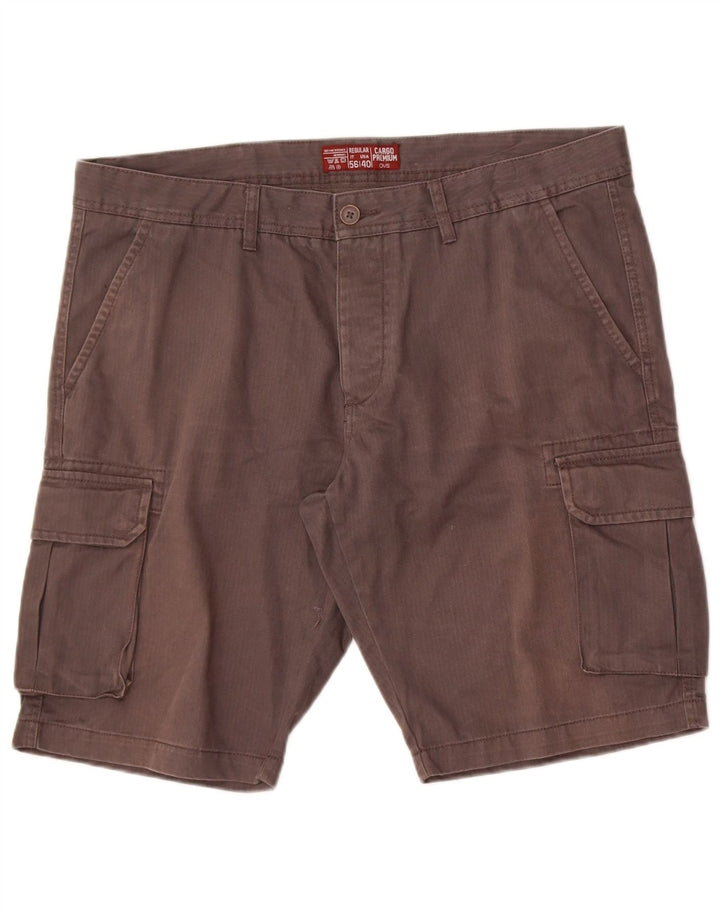 OVS Herre Regular Cargo Shorts IT 56 3XL W40 Grå Bomuld