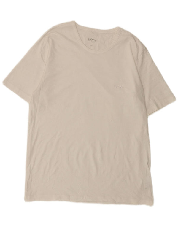 Hugo Boss Herre T-Shirt Top 2XL Hvid Bomuld