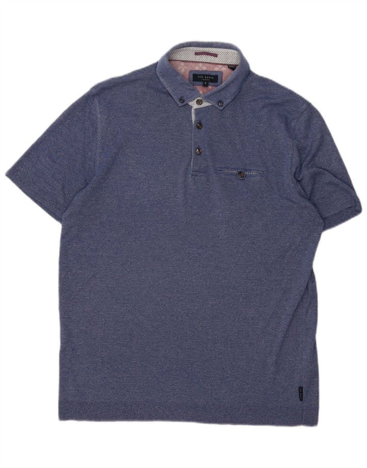 Ted Baker herre poloshirt str. 5 XL Blå bomuld