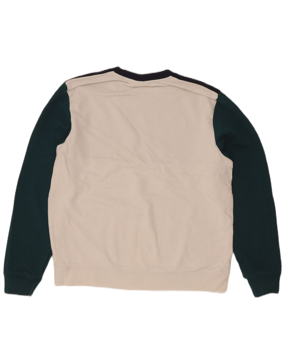 Lacoste Herre Sweatshirt Jumper Størrelse 5 Stor Hvid Colourblock Bomuld