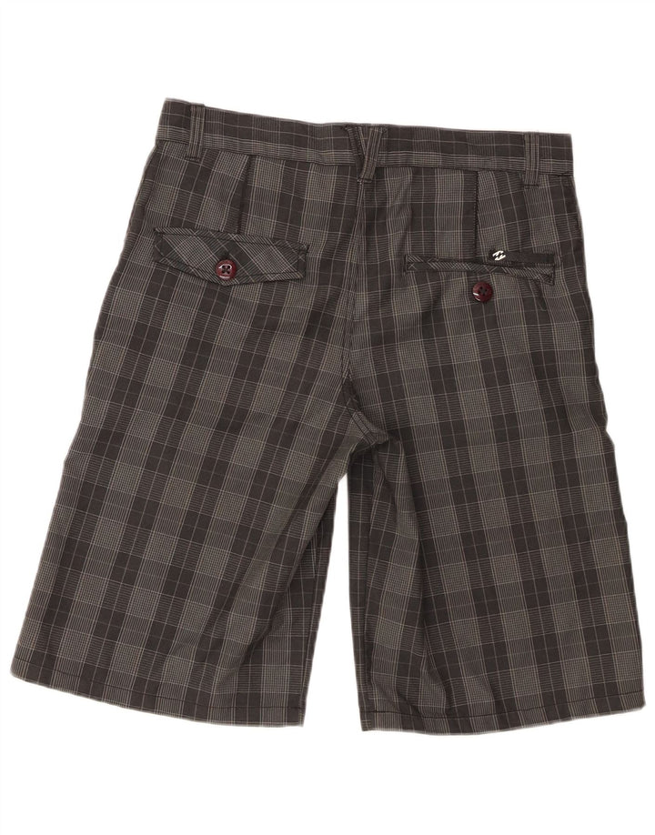 Billabong Boys Chino Shorts 15-16 år W32 Grå ternet polyester