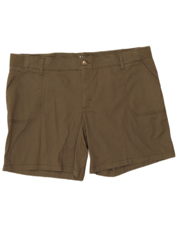 LEE dameryttere mellemhøje chinoshorts US 22 3XL W44 Khaki Bomuld