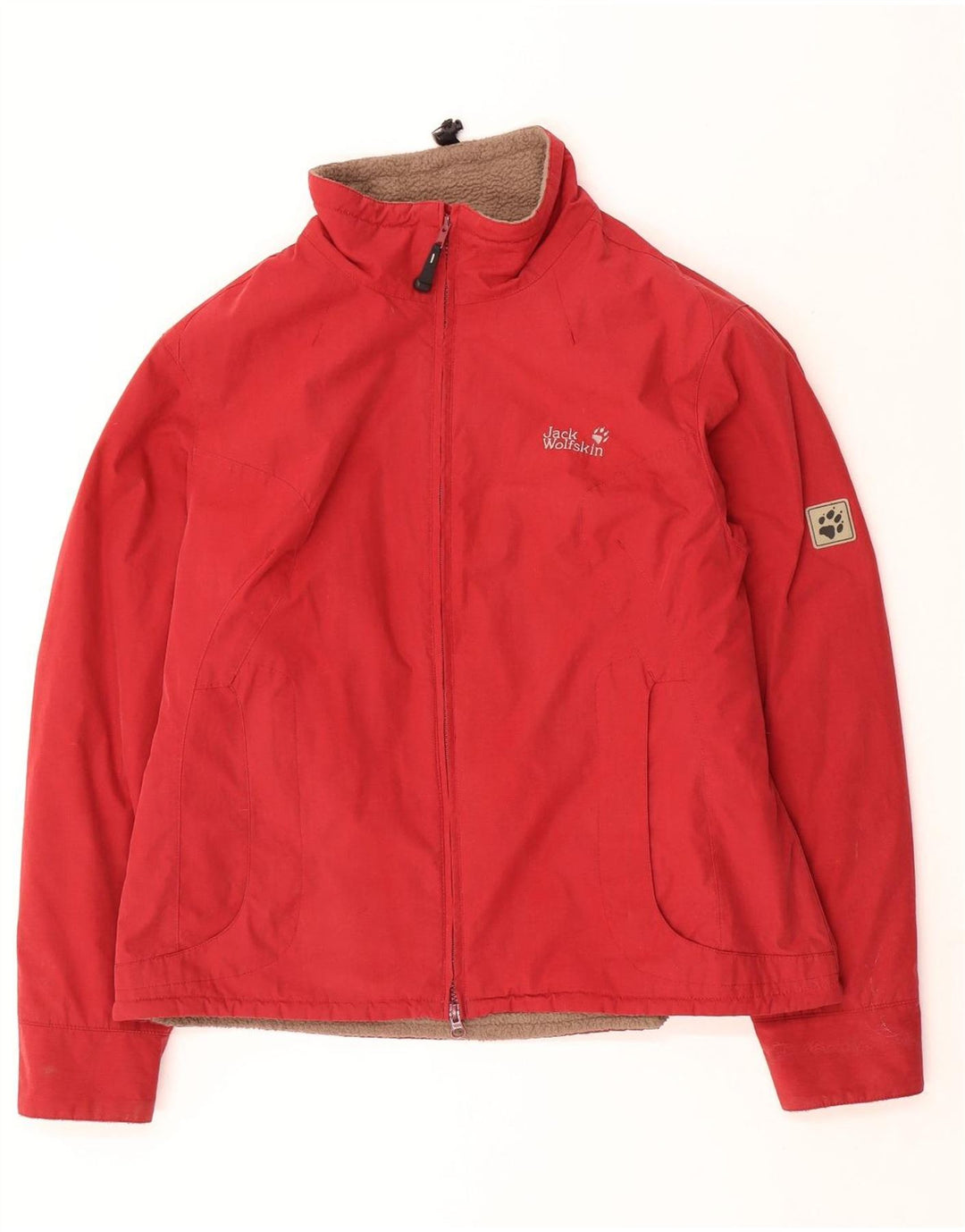 Jack Wolfskin Dame Windbreaker Jacket UK 18/20 XL Rød Polyester