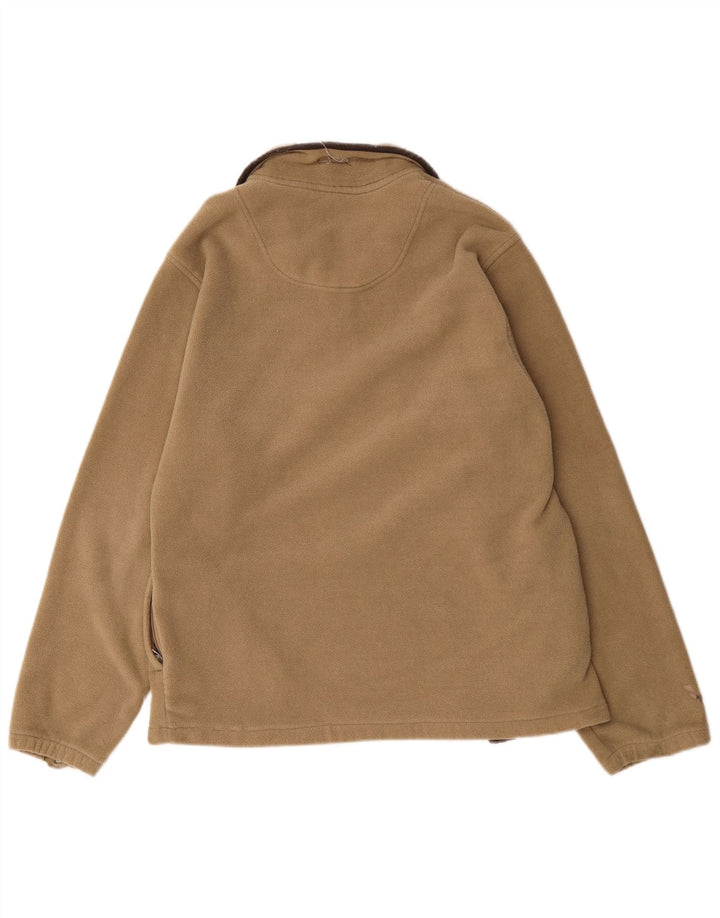 Gant herre lynlås hals fleece jumper stor beige polyester