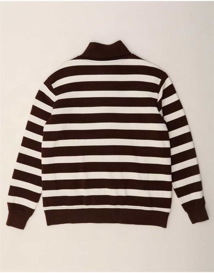 Marks & Spencer Dame Sweatshirt Jumper UK 12 Mellem brun stribet