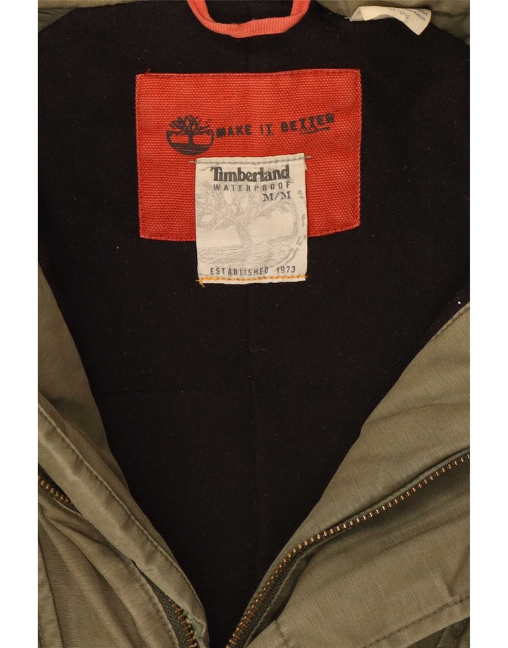 Timberland Herre Hooded Parka Jacket UK 38 Medium Khaki