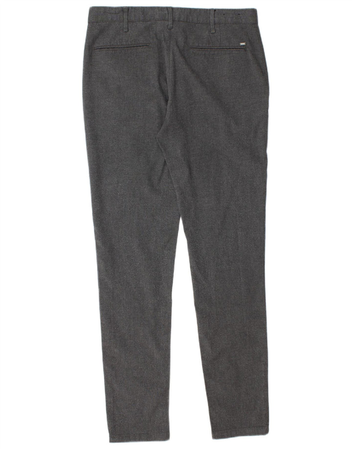 Zara Herre Slim Chino Bukser EU 40 Medium W31 L30 Grå Polyester
