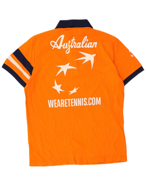 AUSTRALIAN L'ALPINA Poloshirt til mænd Medium Orange Colourblock Bomuld