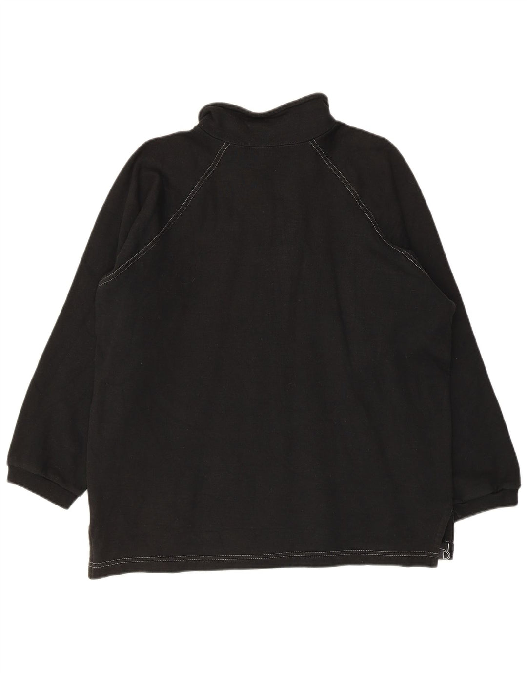 Champion Herre Grafisk Zip Neck Sweatshirt Jumper Medium Sort Bomuld