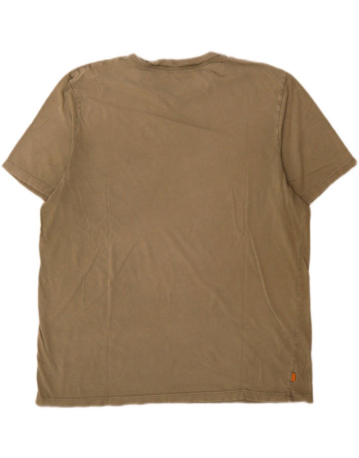 Timberland Herre Regular Fit T-Shirt Top 2XL Khaki Bomuld