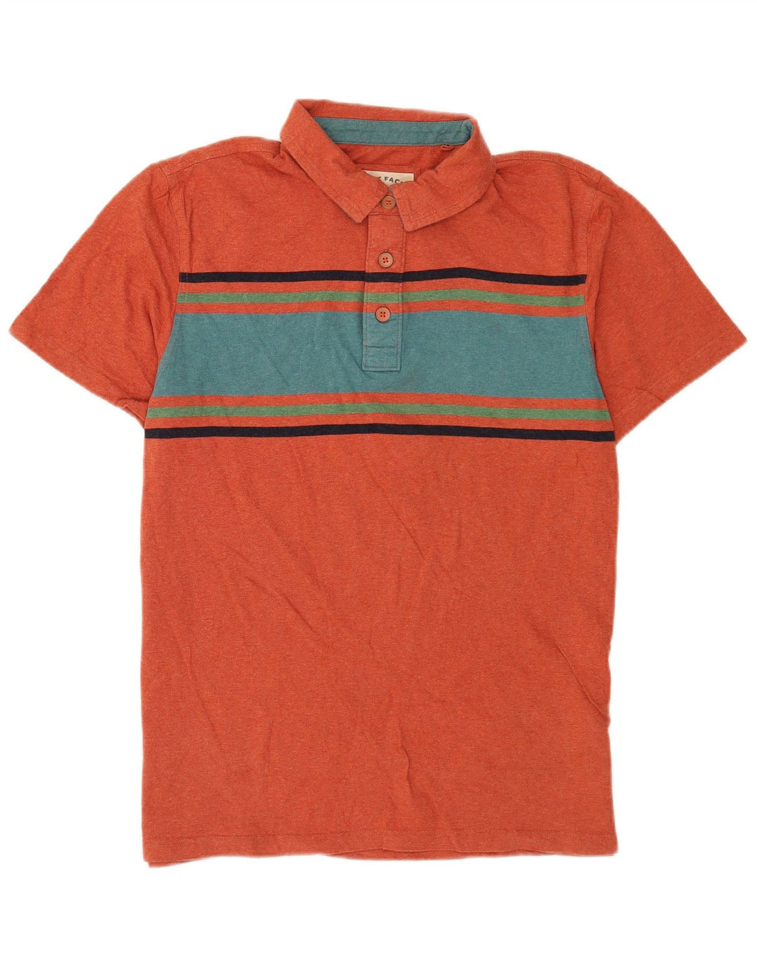 Fat Face Herre Polo Shirt Stor Orange Colourblock Bomuld