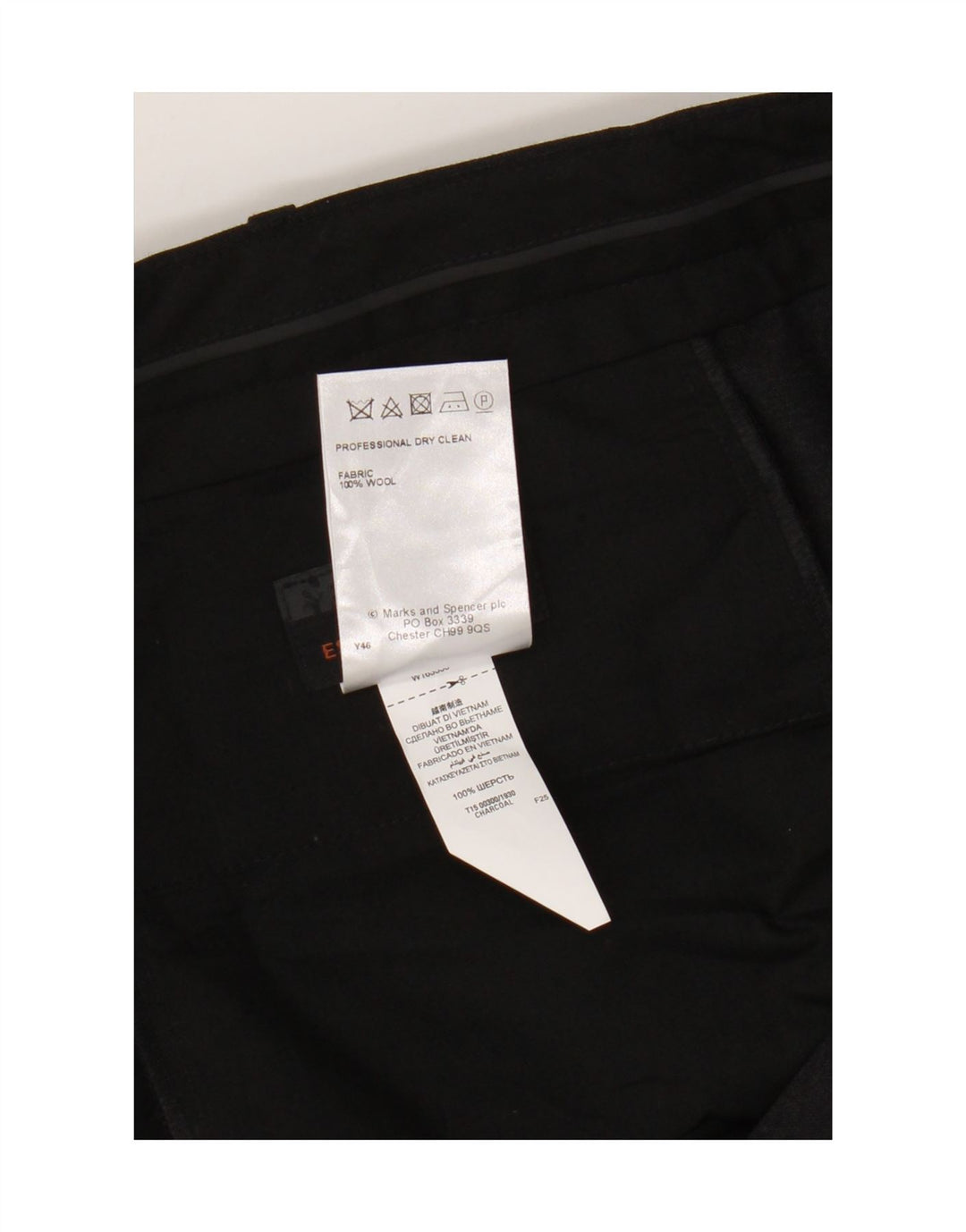 Marks & Spencer Herre Pegged Chino Bukser W40 L29 Grå Uld