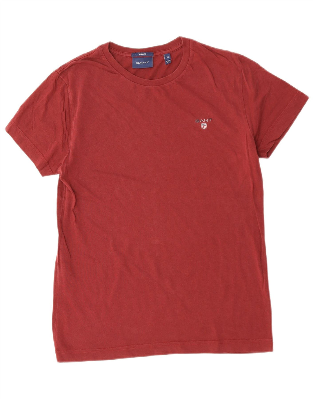 GANT Regular T-Shirt Top XS Bourgogne bomuld
