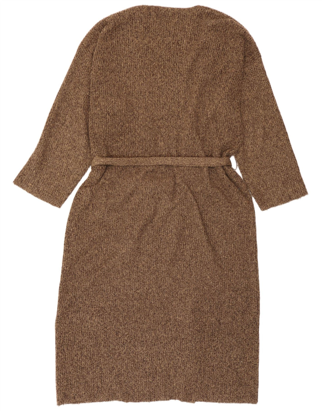Zara Womens Longline Oversized Cardigan Sweater UK 14 Medium Brown Flecked