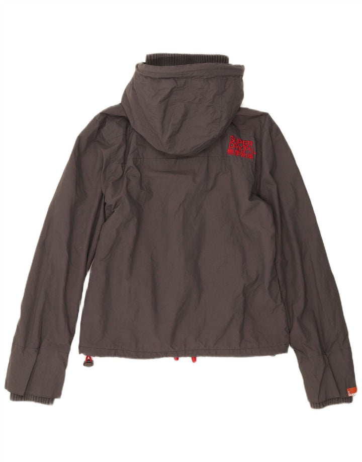 Superdry Graphic Windbreaker Jacket til kvinder UK 12 Medium Grey