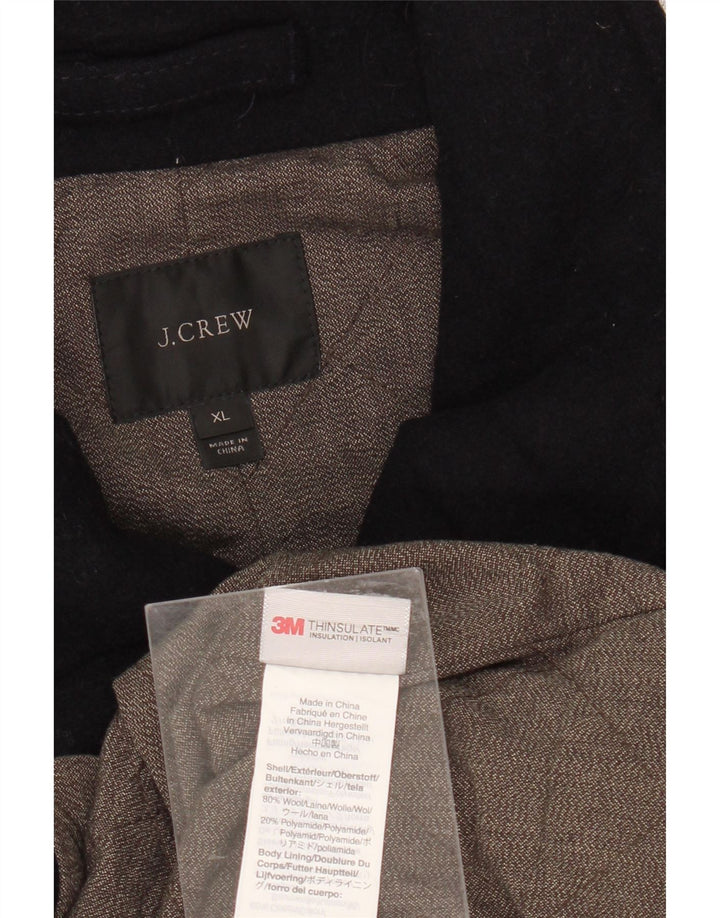 J. CREW Herre Pea Coat UK 42 XL Marineblå Uld
