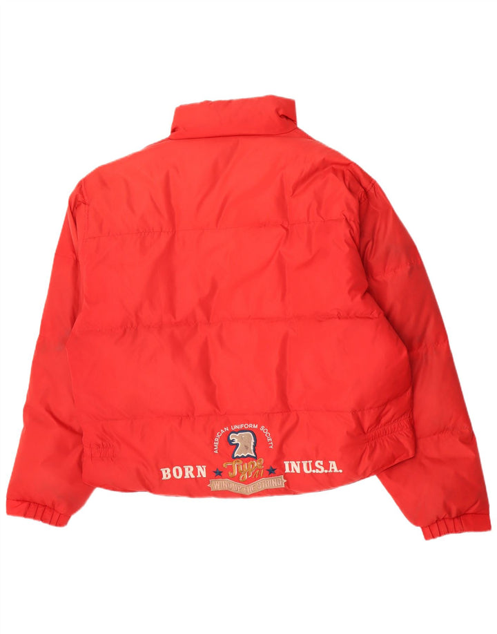 Uniform Herre USA grafisk polstret jakke UK 42 XL Rød