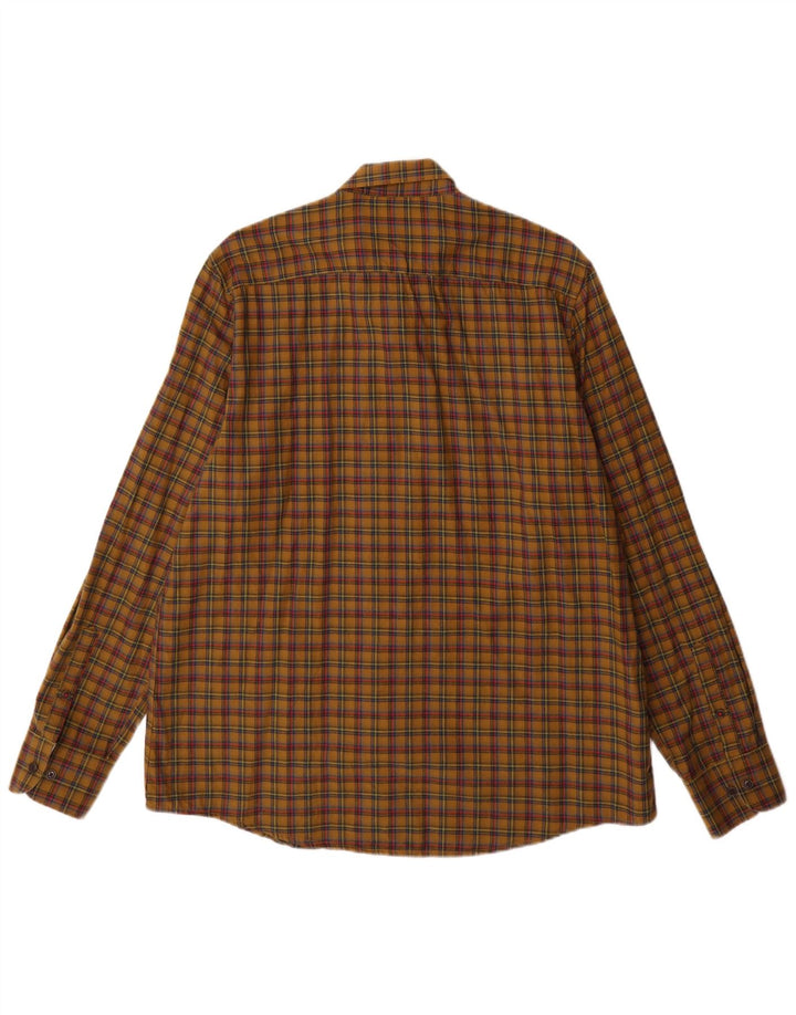 Lerros Herre Flanelskjorte XL Khaki Ternet Bomuld