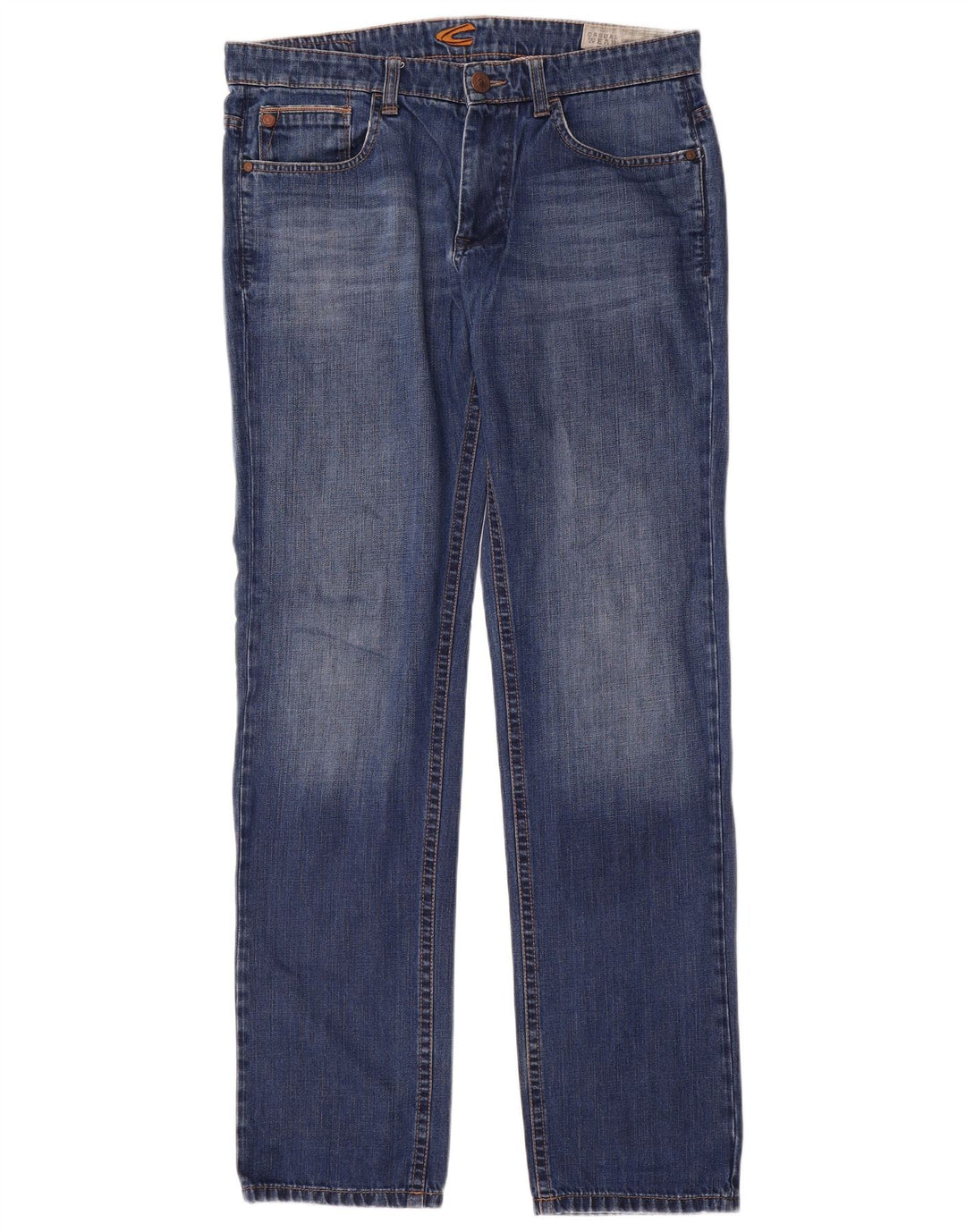 Camel Active Straight Jeans til mænd W34 L34 Blå Bomuld