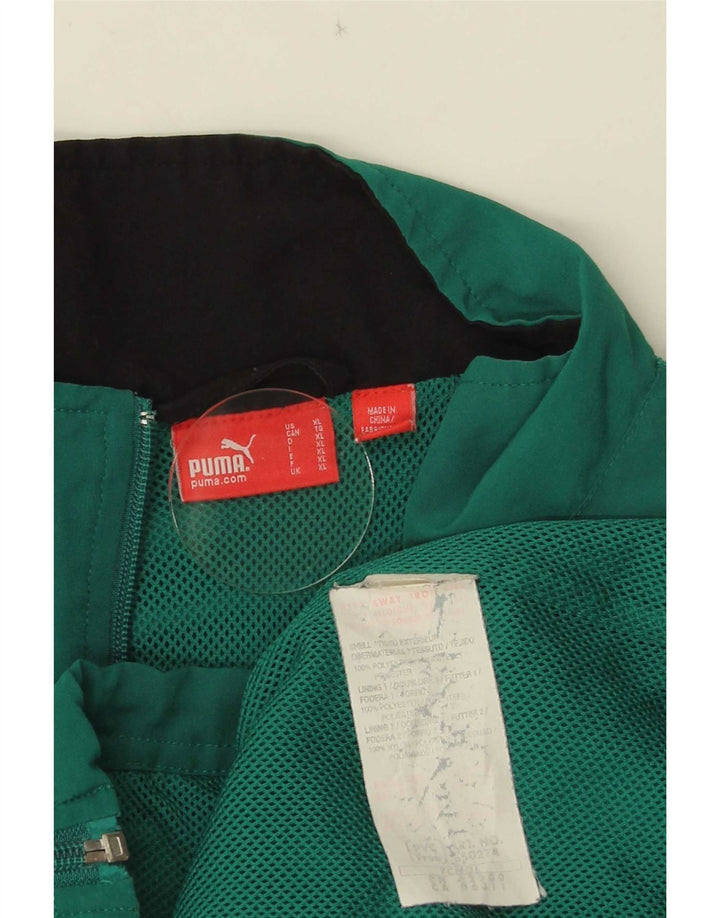 Puma Herre grafisk træningsdragt Topjakke XL Grøn Colourblock Polyester