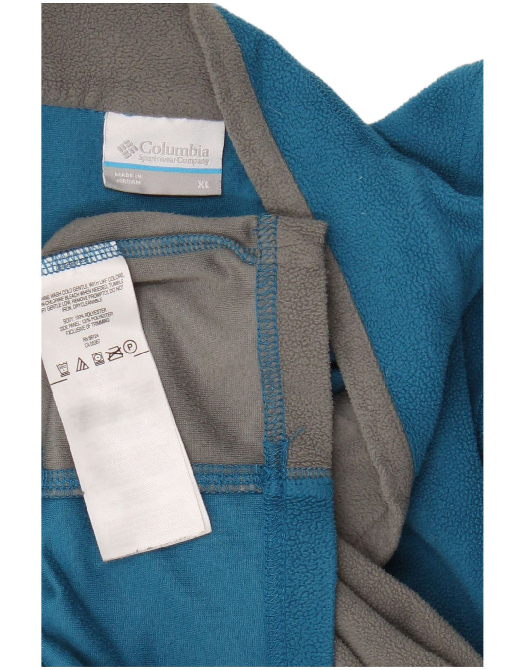 Columbia Herre lynlås hals Fleece Jumper XL Blå Colourblock Polyester