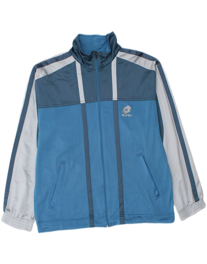 Lotto Hel træningsdragt til mænd Large Blue Colourblock Polyester