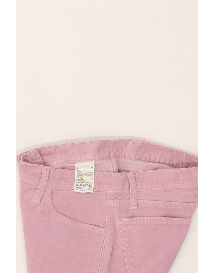 SISLEY Womens Bootcut Corduroy Trousers EU 38 Medium W27 L27 Pink Cotton Vintage Sisley and Second-Hand Sisley from Messina Hembry 