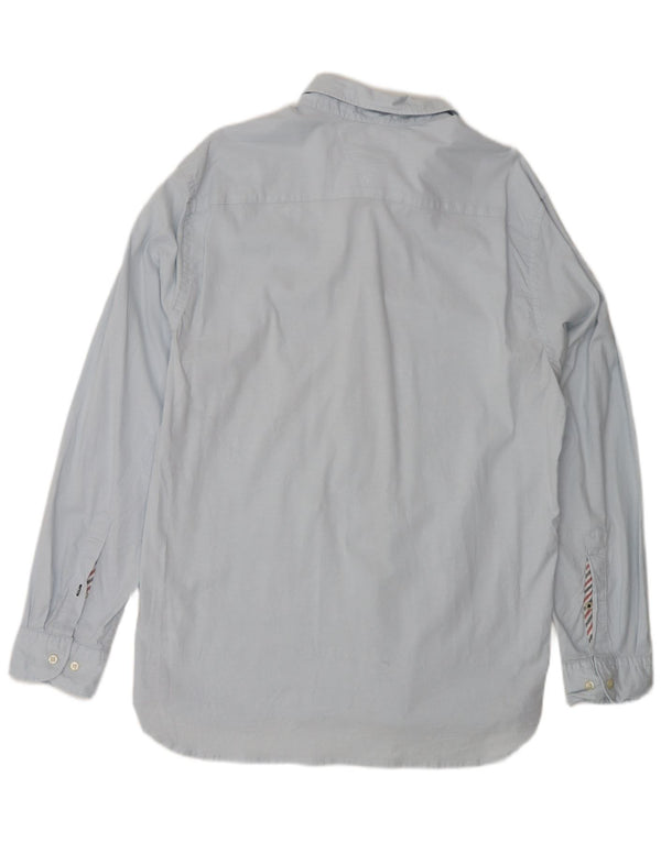 Tommy Hilfiger Herre Regular Fit Skjorte Large Blue Cotton Classic