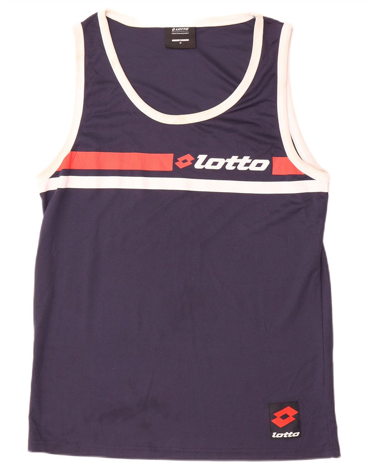 Lotto Herre Grafisk Vest Top Medium Navy Blue Polyester