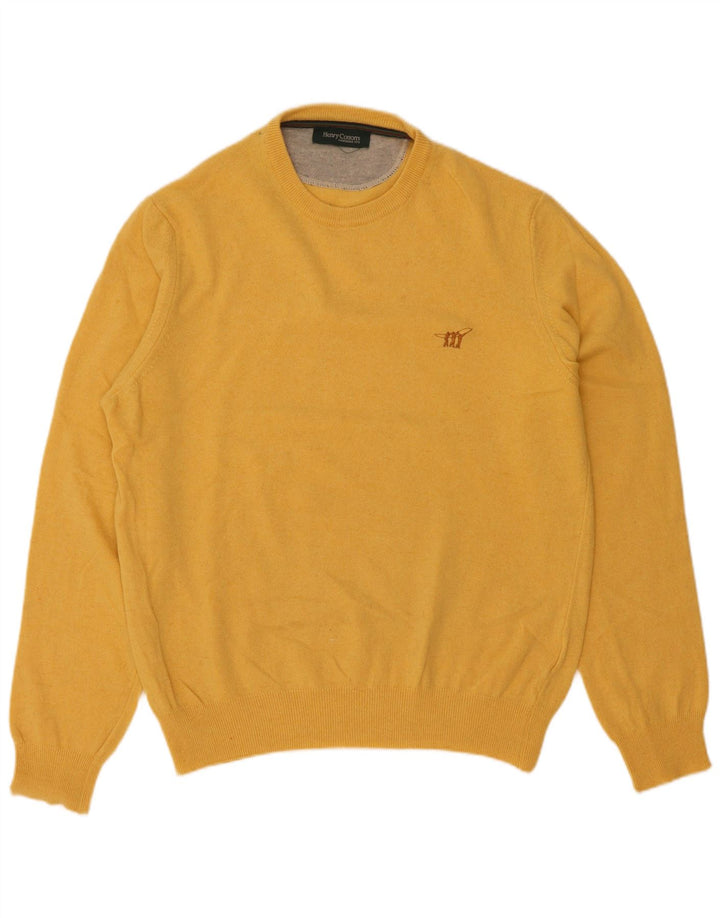 Henry Cottons Herre sweater med rund hals XL gul