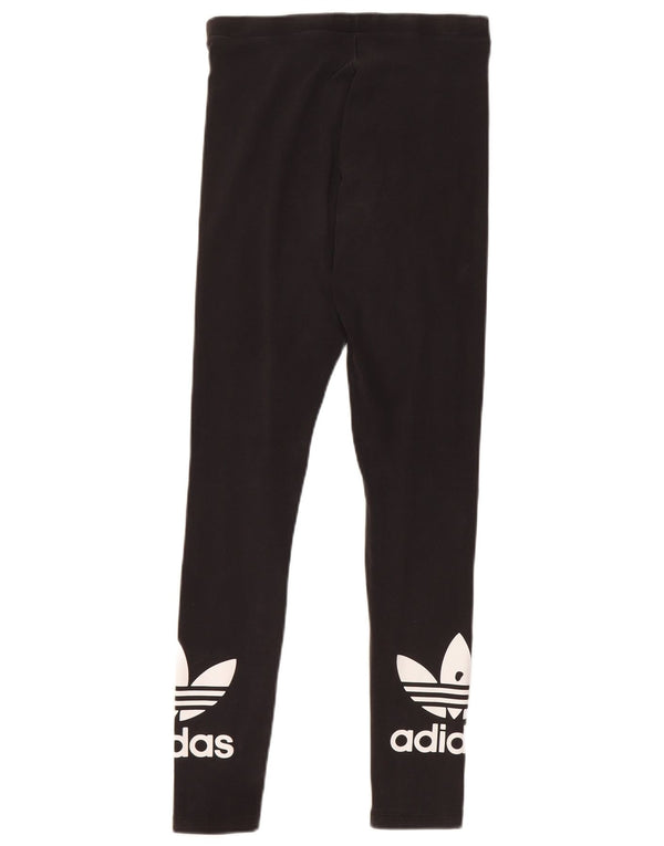 Adidas Grafiske Leggings til kvinder UK 6 XS Sort bomuld