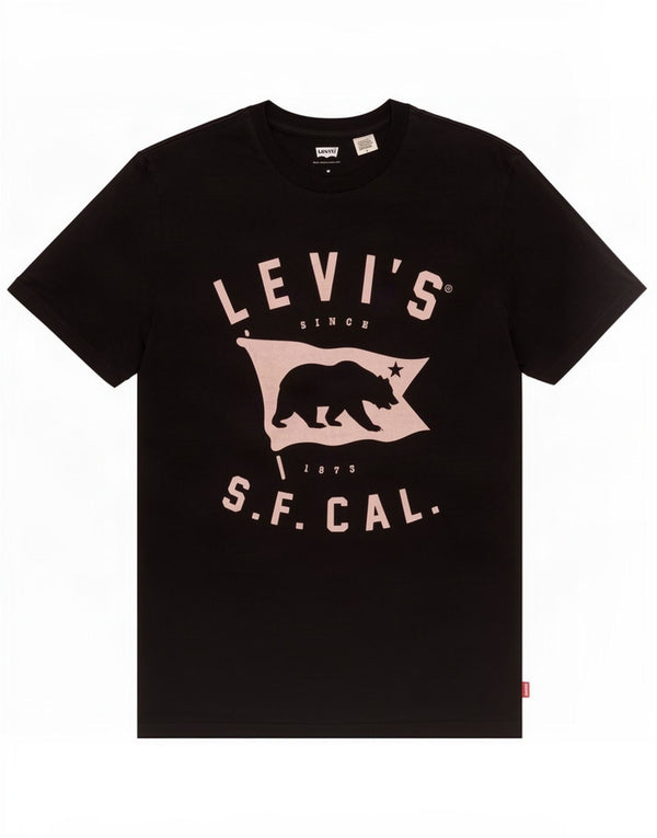 Levi's Herre grafisk T-shirt top mellem sort bomuld