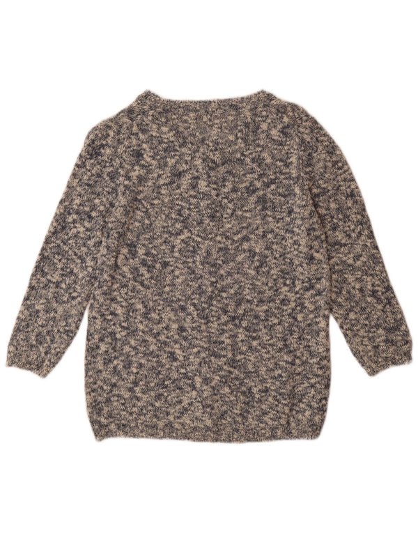 MASSIMO DUTTI Dame Cardigan Sweater UK 12 Medium Grey Flecked Bomuld