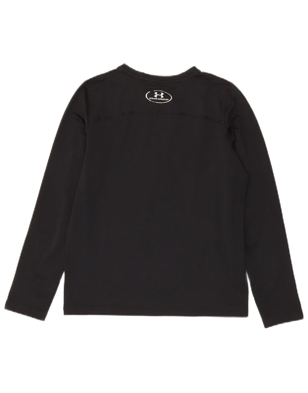 Under Armour Boys Cold Gear Grafisk Top Langærmet 11-12 År Stor Sort